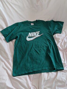 Supreme Green Nike Logo Graphic T-Shirt Size S